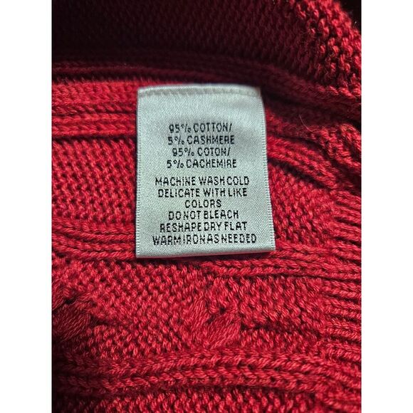 NWT ALASHAN Mens‎ cotton cashmere crewneck cabled sweater , Large - Picture 6 of 8